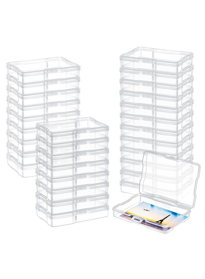 Geelin 30 Pcs Clear Photo Storage Boxes for 4" x 6" Pictures Transparent Photo Case Plastic Photo Organizers and Storage Photo Storage Containers Photo Keeper for Photo Picture Card, 6.7 x 4.7 x 1.2''  - Image 1