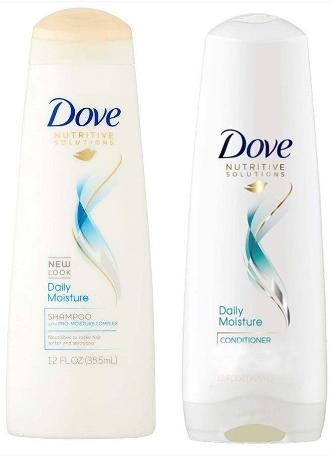 Dove - Nutritive Solutions Daily Moisture Shampoo and Conditioner Combo, 12 Ounce - Image 1