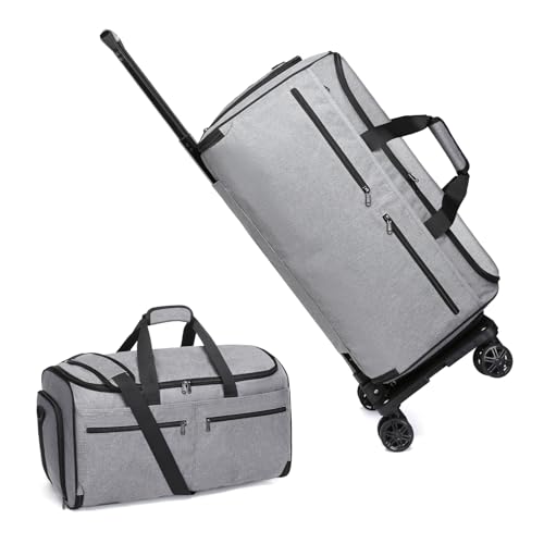 Bukere Rolling Garment Bag, Travel Garment Duffle Bag with Wheels, Carry on 3 in 1 Suit Luggage Bag with Detachable Trolley for Men Women Business Weekender - Image 1