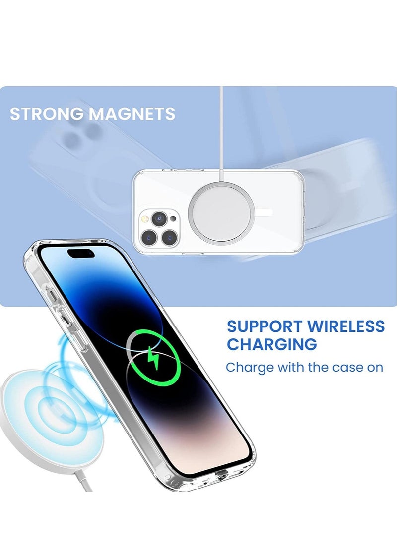 Raxoom for iPhone 14 Pro Max Mag Safe Case, Magnetic iPhone 14 Pro Max Case Compatible with MagSafe, Crystal Clear Anti-Yellowing Scratch Resistant Phone Cover for iPhone 14 Pro Max 6.7 inch 2022 - Image 3