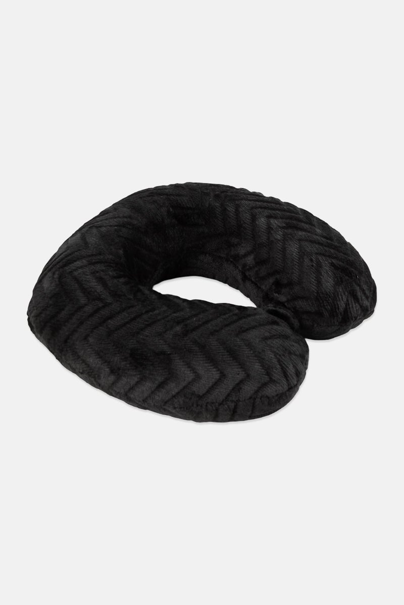 ELLEN TRACY Embossed Therapeutic Travel Pillow, Black - Image 2