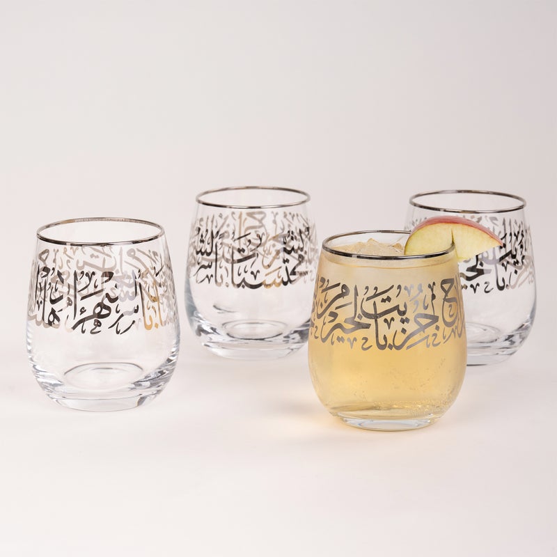 لا ميسا طقم كاسات زجاج - 4 قطع - تشكيلة مسك - Image 1