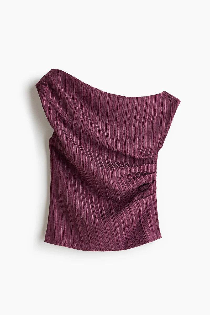 H&M Textured one-shoulder top