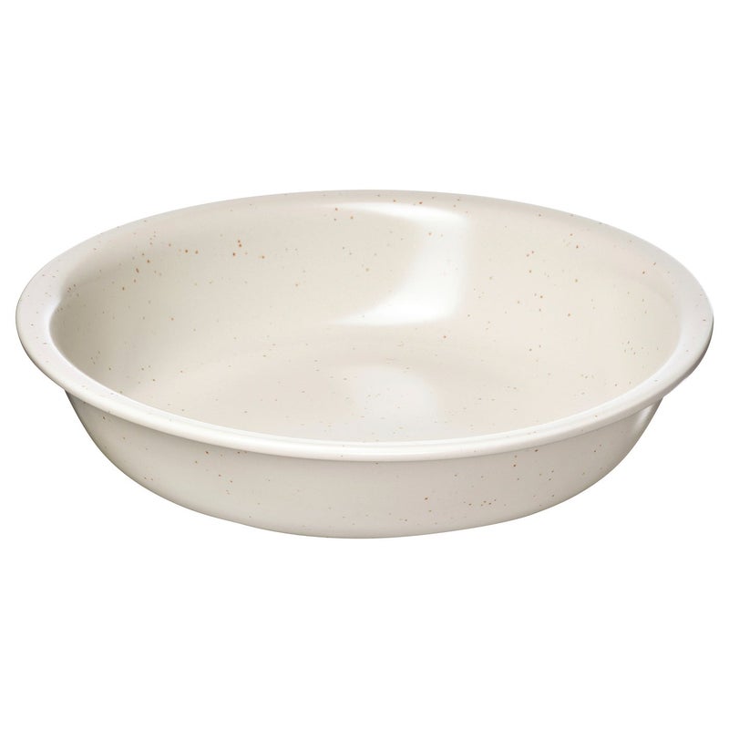 Baitique Stoneware Deep Plate, Speckled Light Beige, 19 cm - Image 1
