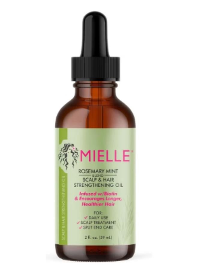 عام اورجانيكس زيت تقوية الشعر وفروة الرأس وإكليل الجبل والنعناع من ميلي غني بالبيوتين ويشجع النمو . - Image 1