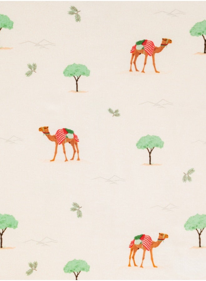 Hushabye – Bamboo Pyjamas for Kids – Camel Print - Image 3