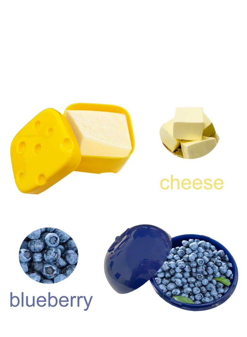 Suntown ٤ قطع حاويات تخزين الطعام على شكل فواكه وخضروات للحفاظ على التخزين في الثلاجة مثل قرنبيط جبن بطاطس - Image 3