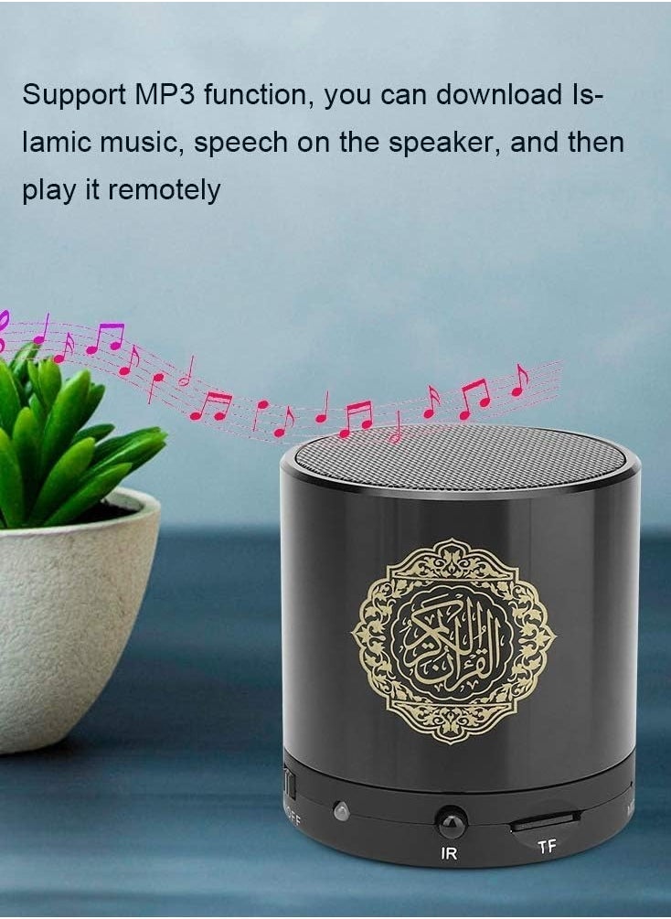 Gravity Digital Quran Speaker with Remote Control ‚Äì Supports 5 Famous Reciters & Multiple Language Translations Including English, Arabic, Urdu ‚Äì Portable Black Speaker for Clear Quranic Recitation, Easy Navigation & Spiritual Learning - Image 5