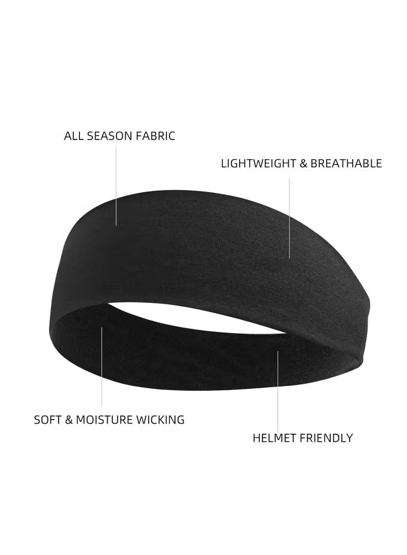 Star Beja 12 Pack Black & White Unisex Soft Fabric Headbands & Hair Bands – Thick Non-Slip Sweat Bands for Yoga, Running, Sports & Daily Use - Image 3