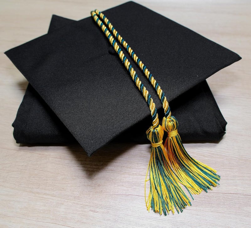 UIALECG Graduation Honor Cords, 68" Long (Forest Green/Gold) - Image 2