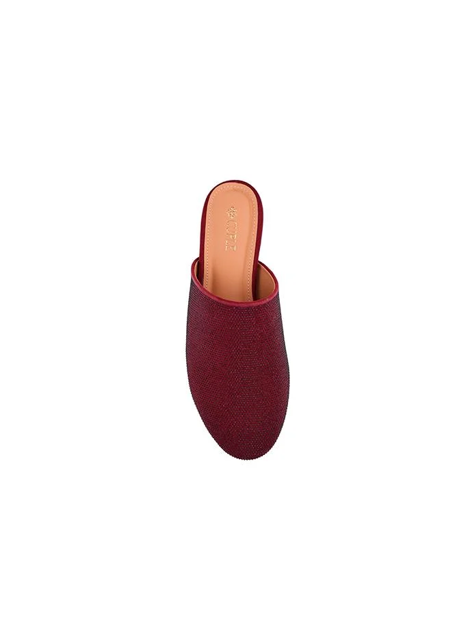Cuple Black Cuple Embellished Slip-On Mules for Women | Best Price UAE