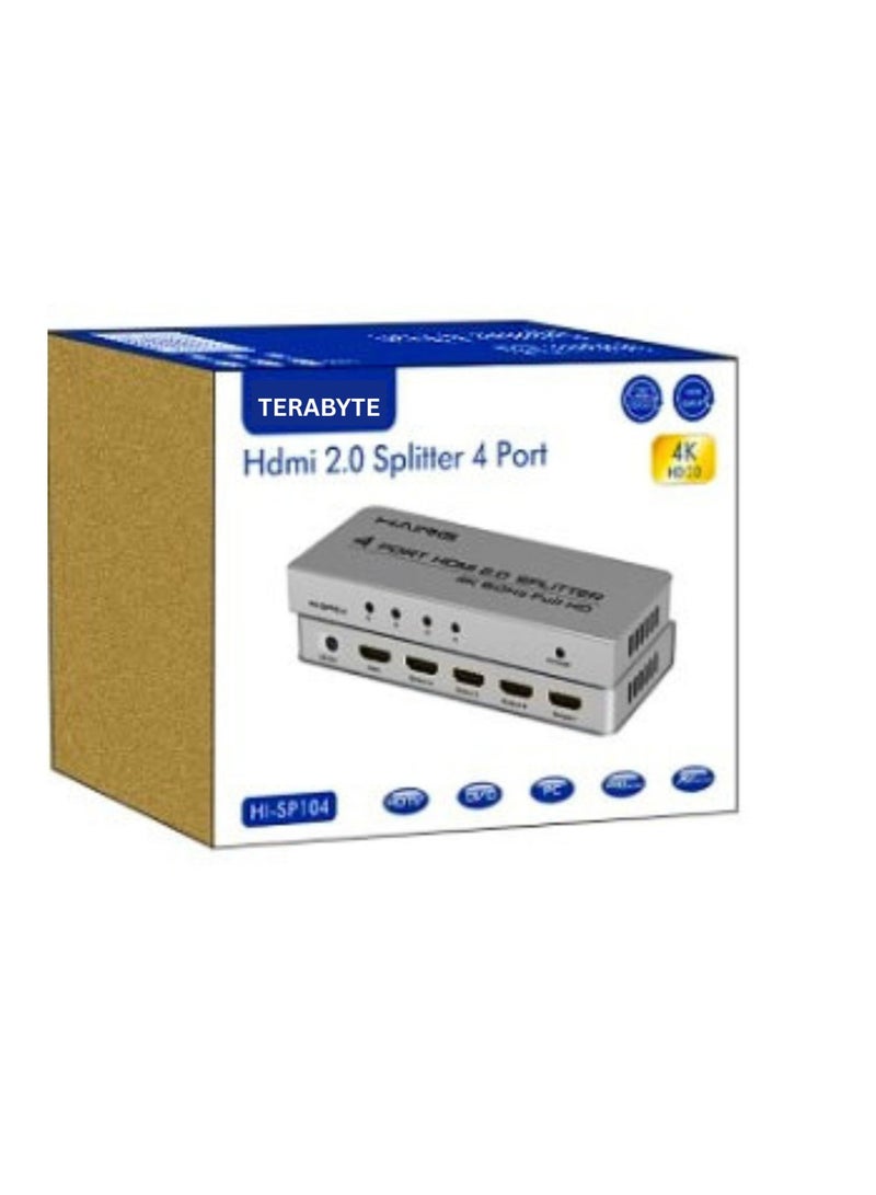 Terabyte 4Kx2K HDMI Splitter 1x4 1 in 4 out 4K with UHD splitter 2.0V W 12V 1A power adapter - Image 1