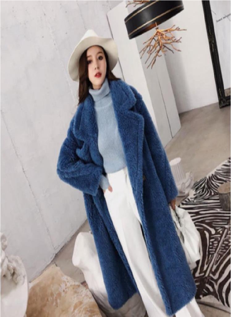 Eckek - Long Teddy Bear Jacket Coat Women Winter Thick Warm Oversized Chunky Outerwear Overcoat Women Faux Lambswool Fur Coats - Image 1
