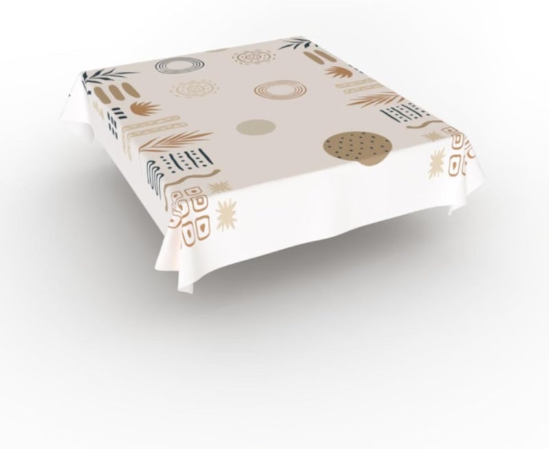 ART MOOD HOME Velvet Tablecloth â€“ Elegant and Durable Polyester Table Cover, Stain-Resistant, Machine Washable, Perfect for Dining, Kitchen & Events - 140L x 140W CM - Bohovibe