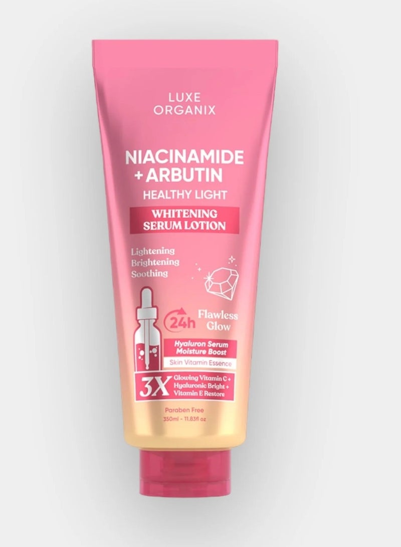 LUXE ORGANIX Niacinamide + Arbutin Whitening Serum Lotion 350ml - Image 1