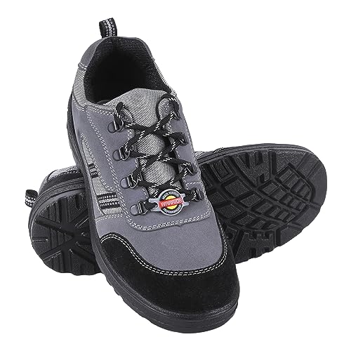 Liberty Warrior 98-254 SSBA Safety Shoe for Men, Genuine Leather, Steel Toe, Light Weight, Grey, Sizes-5UK - Image 5