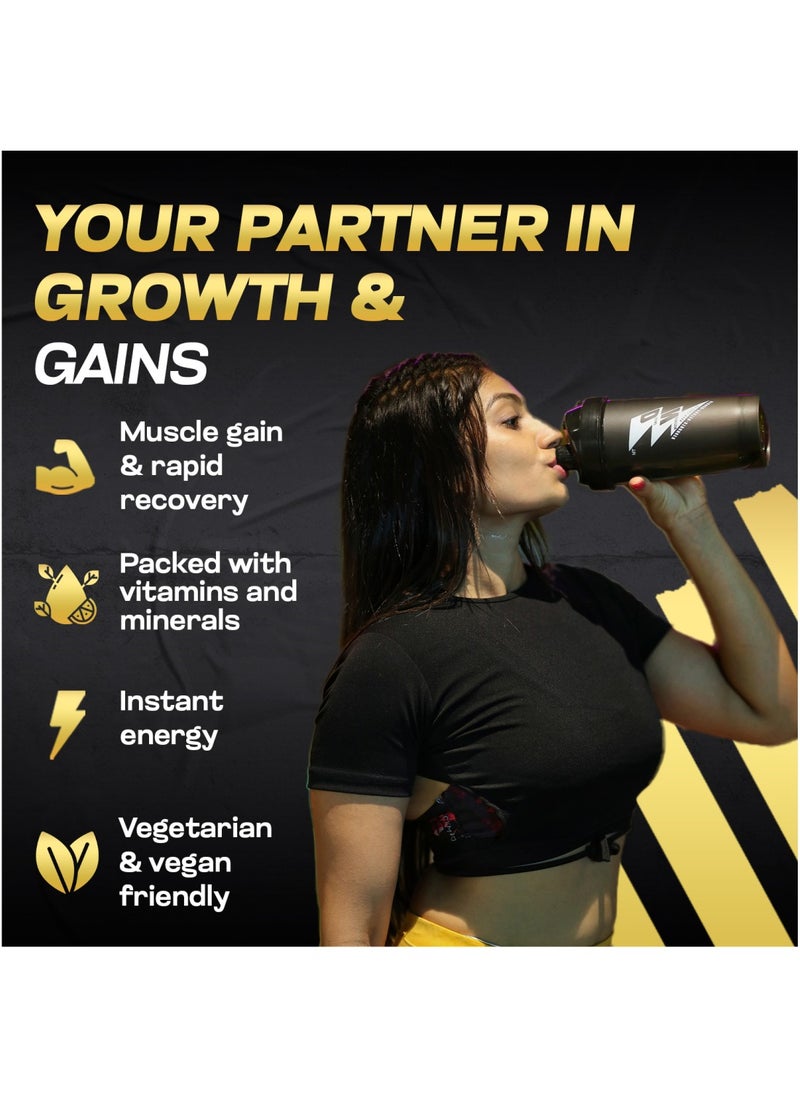 DIVINE NUTRITION - BCAA Gold Series in 2:1:1 Ratio with L-Leucine, L-Isoleucine & L-Valine 8g per Serving for Intra Workout Muscle Recovery with 31 Servings Blueberry (250g) - Image 1