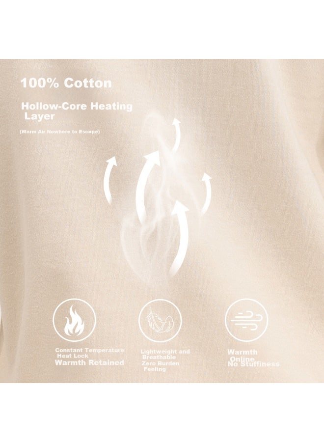 Fentengcare Kids Thermal Underwear Set 100% Cotton Autumn Winter Pajamas Girls Long Johns Top And Bottom Yr