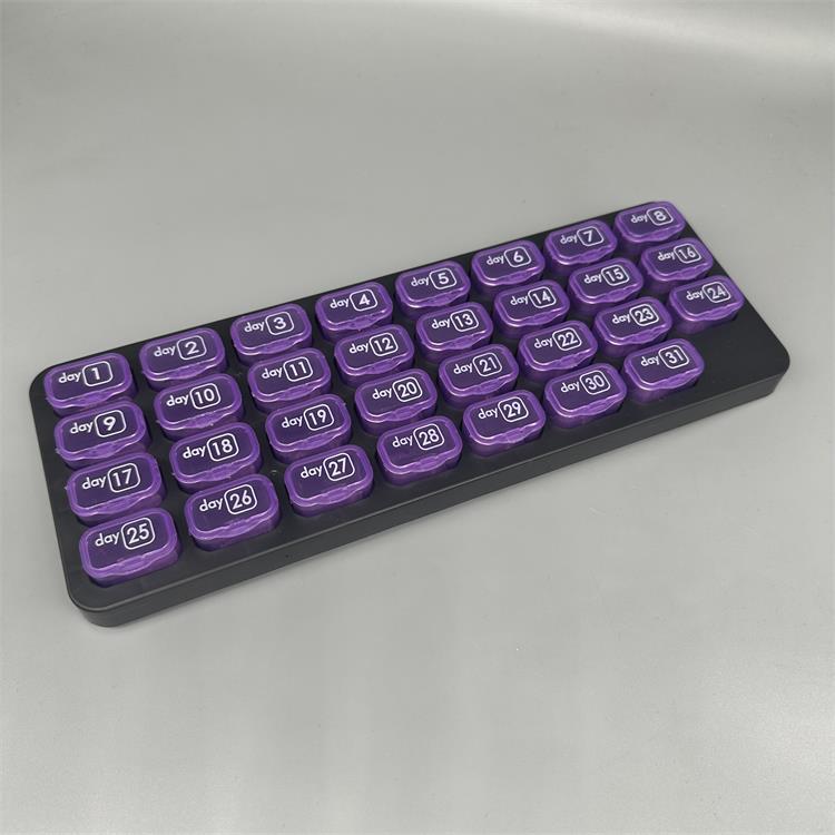 Portable 31-Grid Keyboard Small Pill Box Independent Storage Medicine Box Digital Pill Transparent Home Pill Box - Image 1