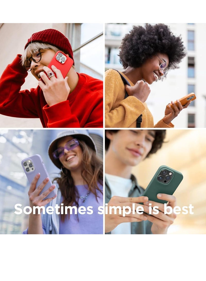 Raxoom [3-in-1] iPhone 15 Plus Case Bundle â€“ Navy Blue Liquid Silicone Shockproof Cover with 9H Tempered Glass Screen Protector - Image 2