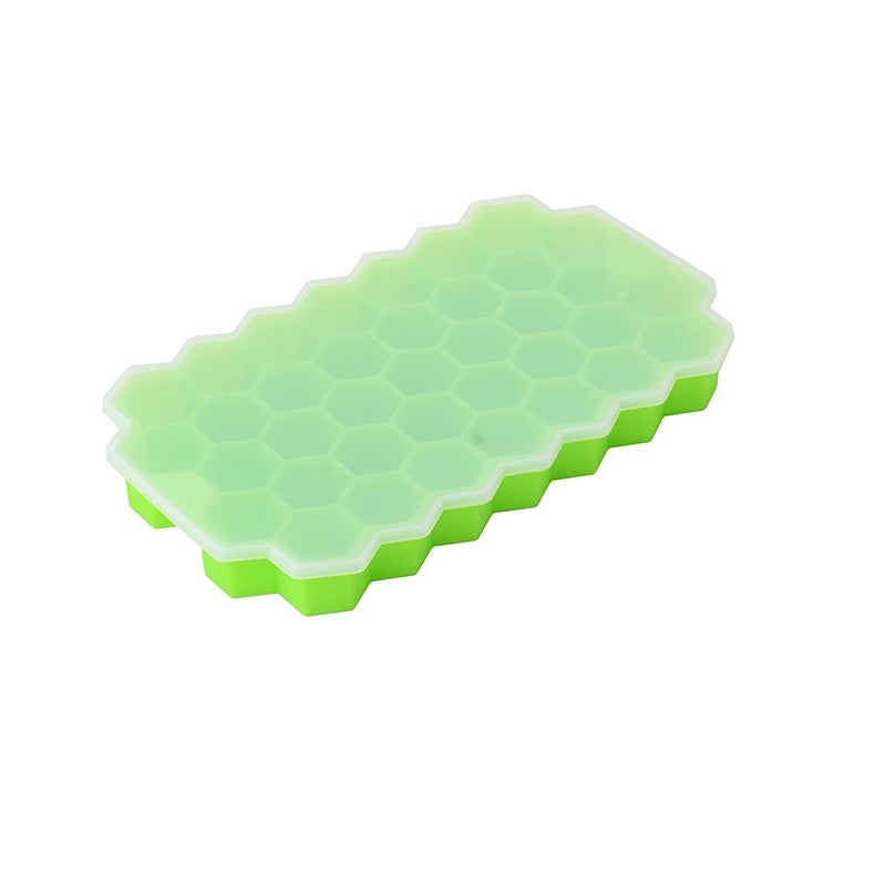 MoldBerry Honey Bee Ice Cube Tray for Freezer Flexible 37 Cavity Ice Cube Mould for Cake Chocolate Whiskey Cocktails BPA Free Ice Cube Trays with Lid Pack of 1 Multi Color - Image 3