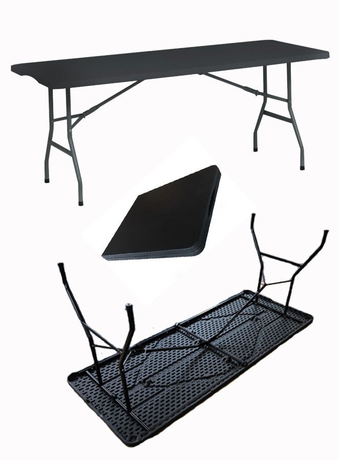 Egg Black Folding Camping Table Portable Picnic Dining Table Lightweight Durable Steel Legs Waterproof Surface Indoor Outdoor BBQ Party Travel - Image 5