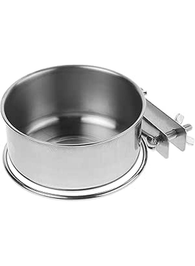 Stainless Steel No Spill Hanging Pet Feeder Bowl For Dogs Cats With Crate Mount - Image 1