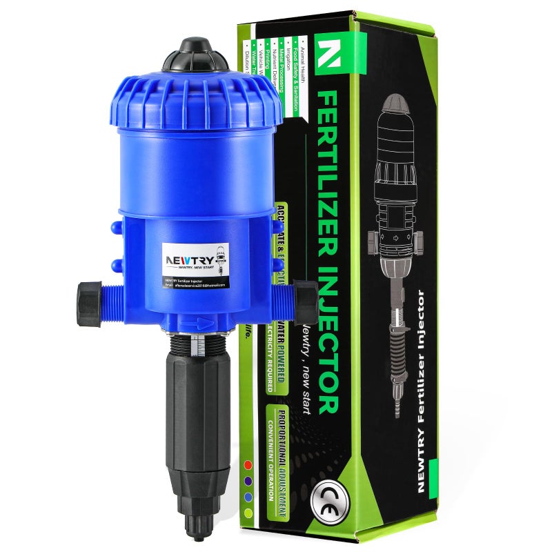 NEWTRY 022 جهاز حقن السماد للري بالتنقيط مضخة جرعات قابلة للتعديل تعمل بالماء 34 NPT