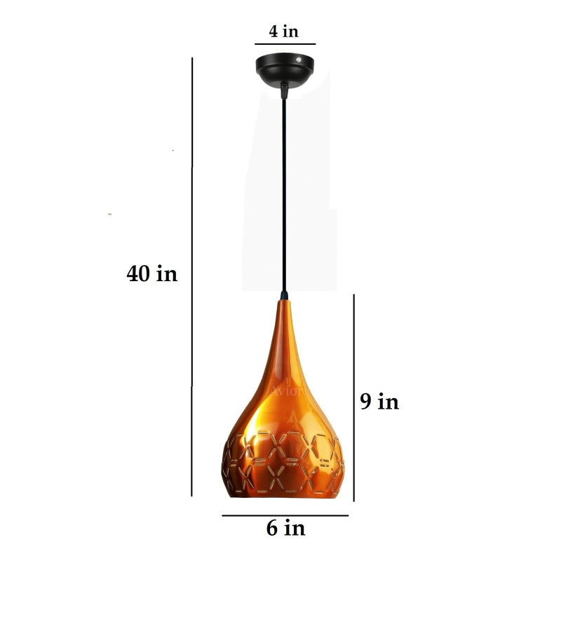 Lyse Decor Bedroom Hanging Lights, Ceiling Lamps for Living Room, Hanging Lights for Restaurants, Jhoomar and Dining Lights (Copper) - Image 5
