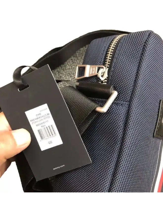 Hilfiger Denim Men’s Blue Crossbody Bag by Tommy Hilfiger – Compact Sporty Fabric Shoulder Bag with Signature Stripe - Image 5