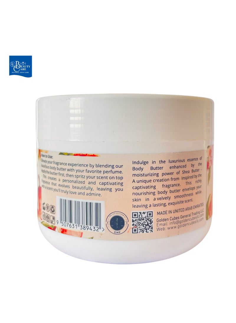 GC Beauty Care - GC Beauty Care Peach Body Butter – 170ml / 5.7oz – Long-Lasting Moisturizer with UVA & UVB Protection – For All Skin Types - Image 1