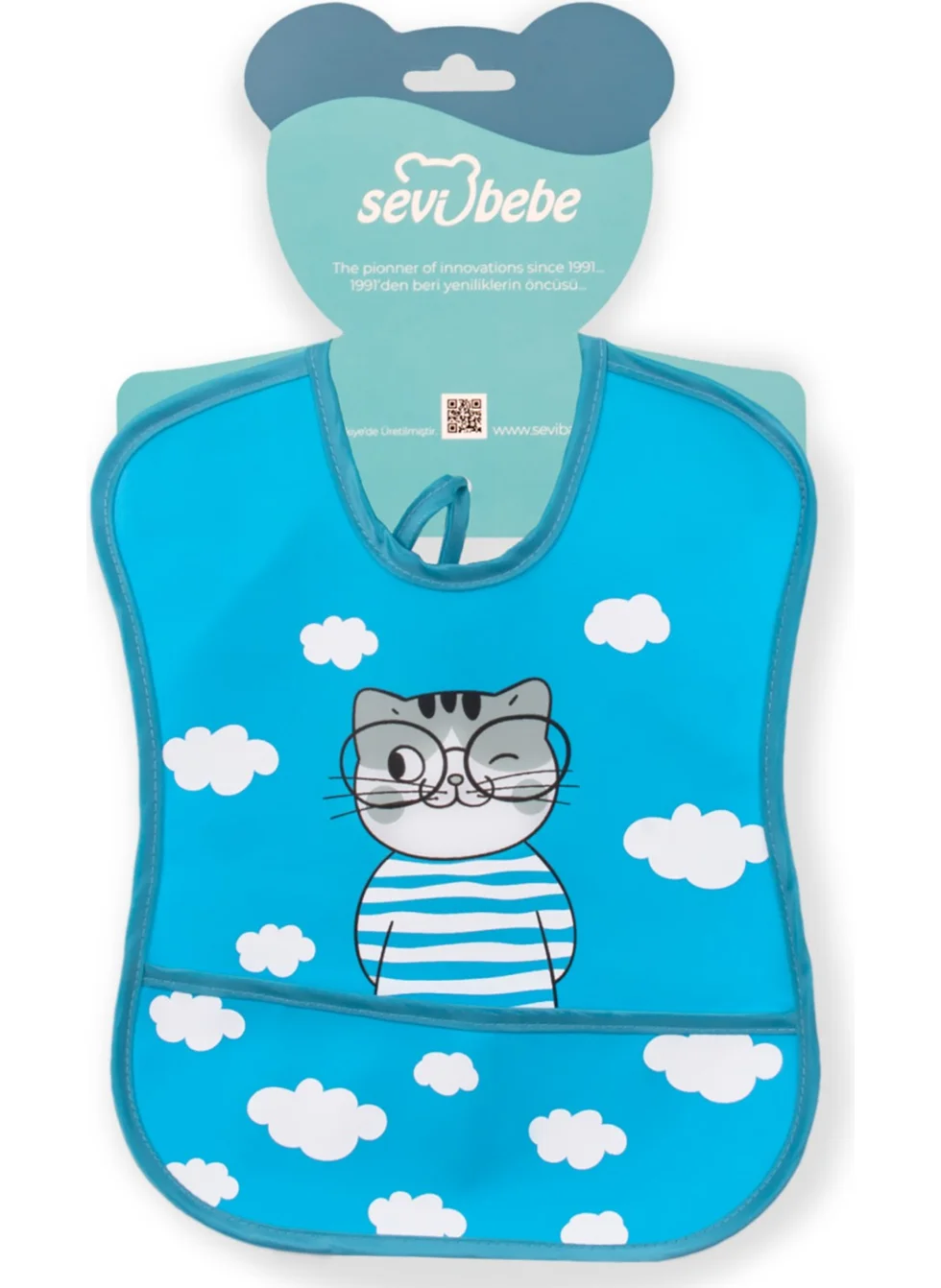 Sevi Bebe Small Oilcloth Apron Blue