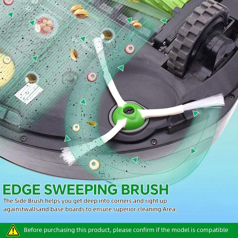 HASTHIP HASTHIP Compatible with iRobot Roomba i Series 10Pcs Replacement Parts for iRobot Roomba i Series Including MultiSurface Rubber Brush EdgeSweeping Brushes Filters Cleaning Brush Screwdriver - Image 4