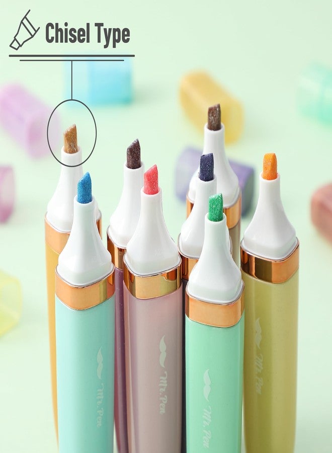 Mr. Pen- Highlighter, Glitter Highlighter, 8 pcs, Assorted color Highlighter, Cute Highlighters, Assorted Highlighters - Image 3