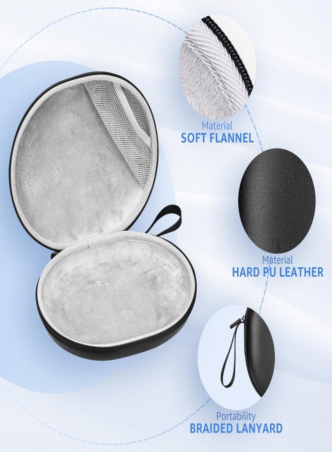 TOZO غطاء حقيبة سماعات TOZO لسماعات Soundcore Life Q20 TOZO HT3 HT2 HA1 HT1 اللاسلكية، مقاوم للخدوش، مقاوم للماء والغبار، جيب للكابل، حقيبة تخزين من الجلد الصناعي، حقيبة فقط، أسود - Image 3