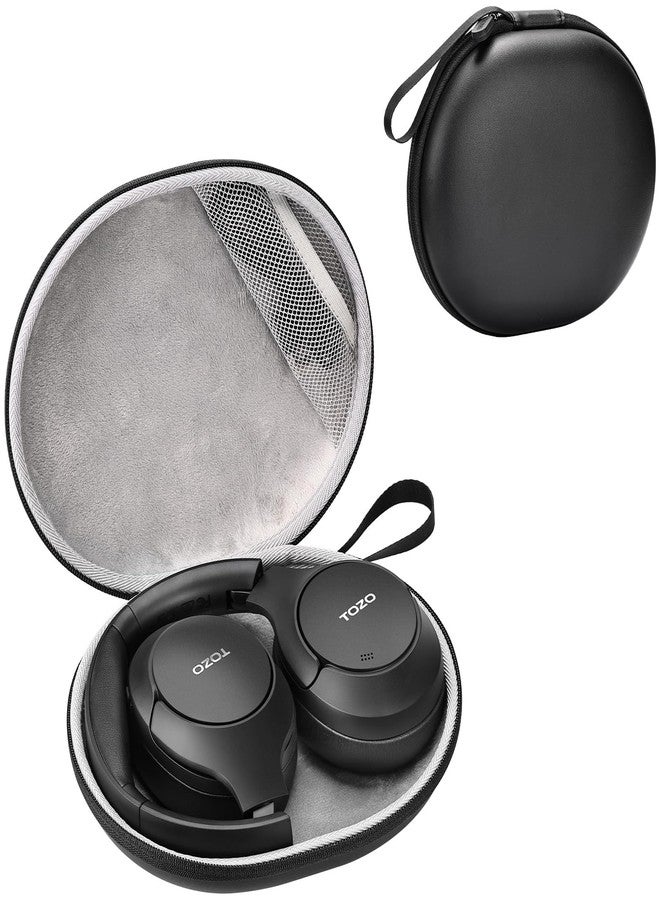 TOZO غطاء حقيبة سماعات TOZO لسماعات Soundcore Life Q20 TOZO HT3 HT2 HA1 HT1 اللاسلكية، مقاوم للخدوش، مقاوم للماء والغبار، جيب للكابل، حقيبة تخزين من الجلد الصناعي، حقيبة فقط، أسود - Image 1