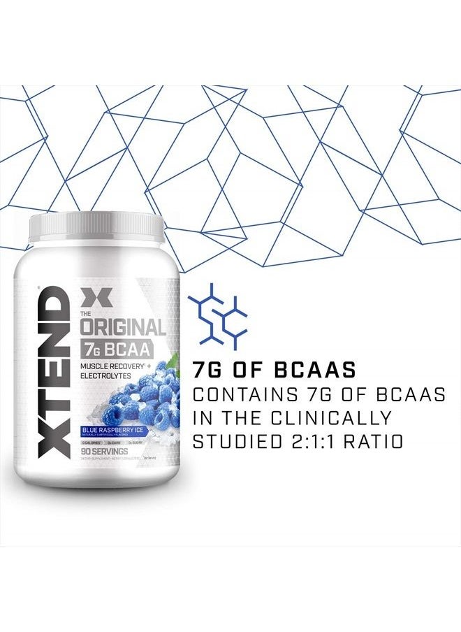SCIVATION - XTEND Original BCAA Powder Blue Raspberry Ice | Sugar Free Post Workout Muscle Recovery Drink with Amino Acids | 7g BCAAs for Men & Women | 90 Servings - Image 1