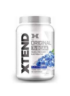 XTEND Original BCAA Powder Blue Raspberry Ice | Sugar Free Post Workout Muscle Recovery Drink with Amino Acids | 7g BCAAs for Men & Women | 90 Servings