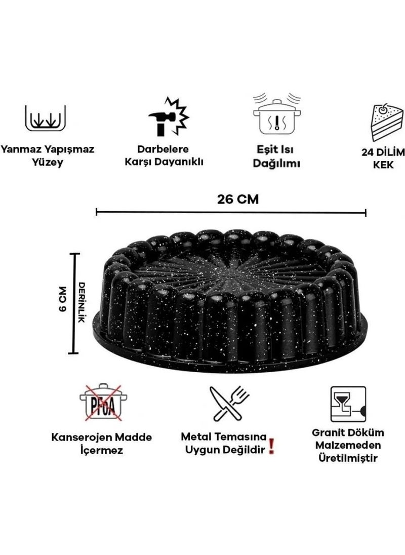 Granite Cast Iron Tart Mold Gray 26CM Boxed Sliced ​​Tart Pie Mold Gray Boxed - pzsku/Z778189F3B8FA333C1A67Z/45/_/1725793009/6e7f2f18-74b2-438e-9885-1a62e9610dc3