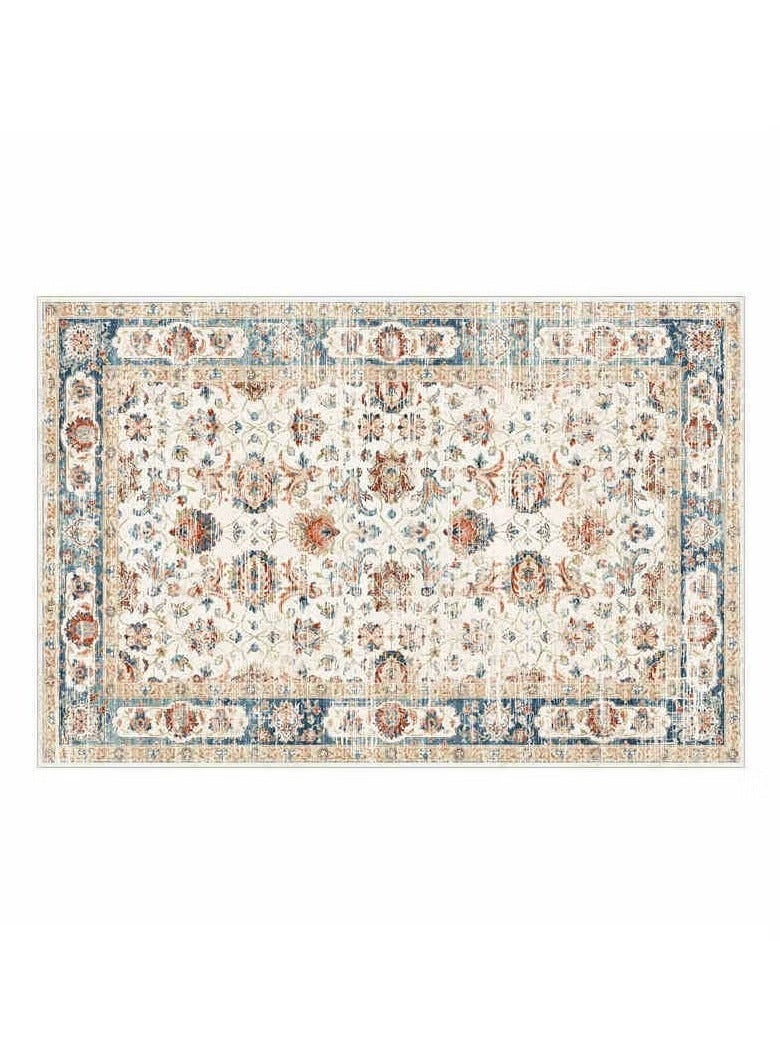 Retro Persian style living room coffee table bedroom carpet - anti slip, stain resistant, easy to clean, washable, soft and comfortable area carpet - Image 2