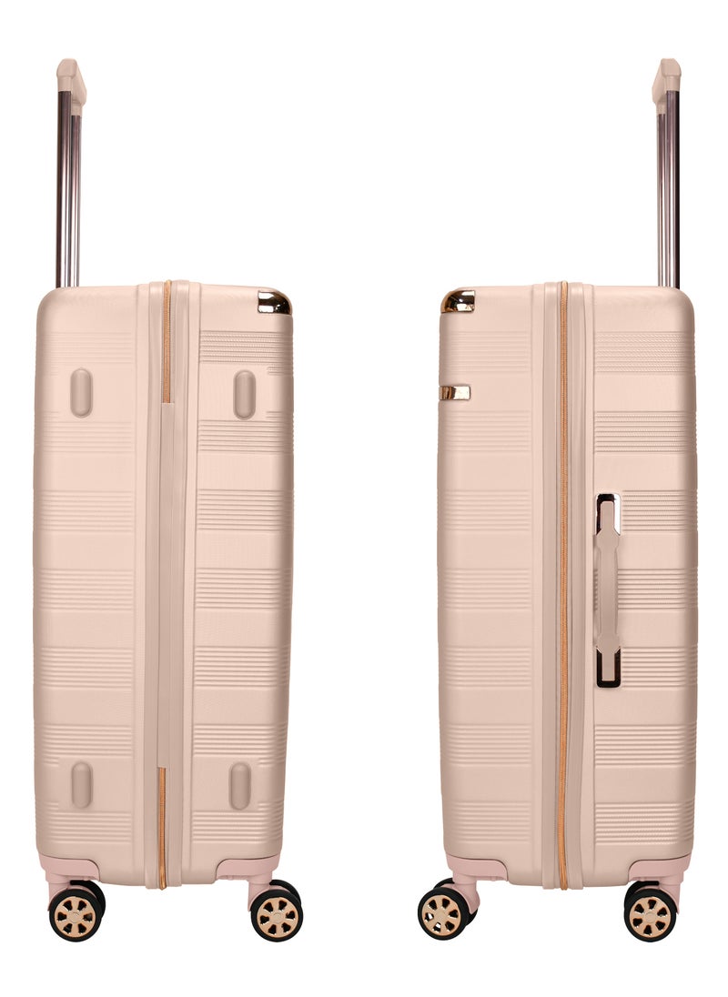 SENATOR - Hard Case Luggage Trolley For Unisex ABS Lightweight Travel Bag 4 Double Wheeled Suitcase With Built In TSA Type Lock A5125 Milk Pink - Image 1