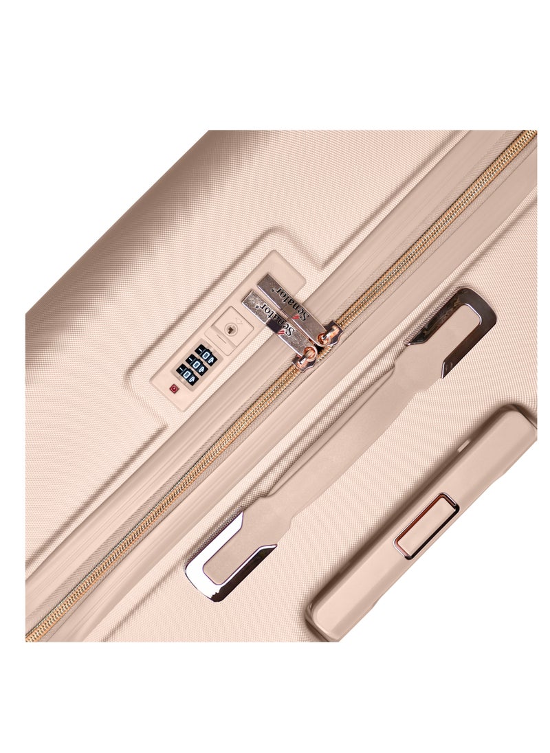 SENATOR - Hard Case Luggage Trolley For Unisex ABS Lightweight Travel Bag 4 Double Wheeled Suitcase With Built In TSA Type Lock A5125 Milk Pink - Image 1
