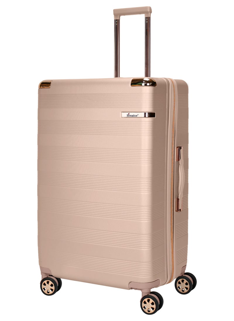 SENATOR Hard Case Luggage Trolley For Unisex ABS Lightweight Travel Bag 4 Double Wheeled Suitcase With Built In TSA Type Lock A5125 Milk Pink - Image 1