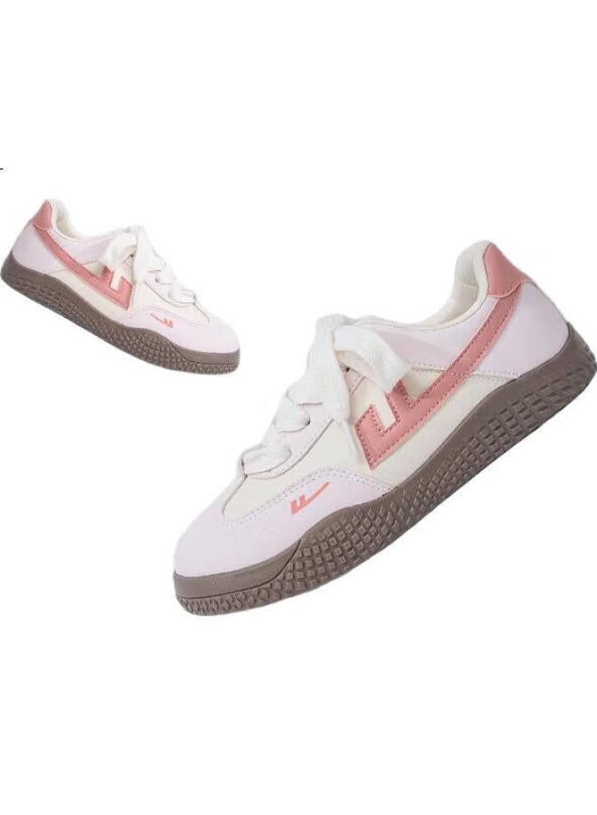 Pull Back Warrior Women's Dopamine Training Shoes Women's Thick-soled All-match Sneakers Fashion Sports Shoes Pink/beige/rose Red 37 - Image 3