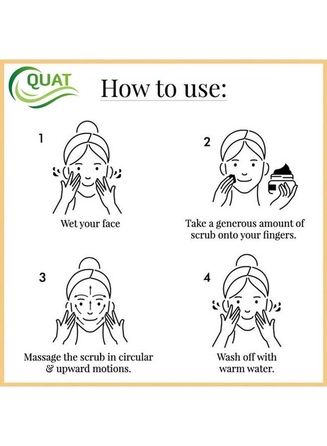 Quat Natural Gold Scrub Revitalizing Skin Whitening Face Scrub For Glowing Skinoilydry Skin For Both Women&Men (100Gm) - Image 5