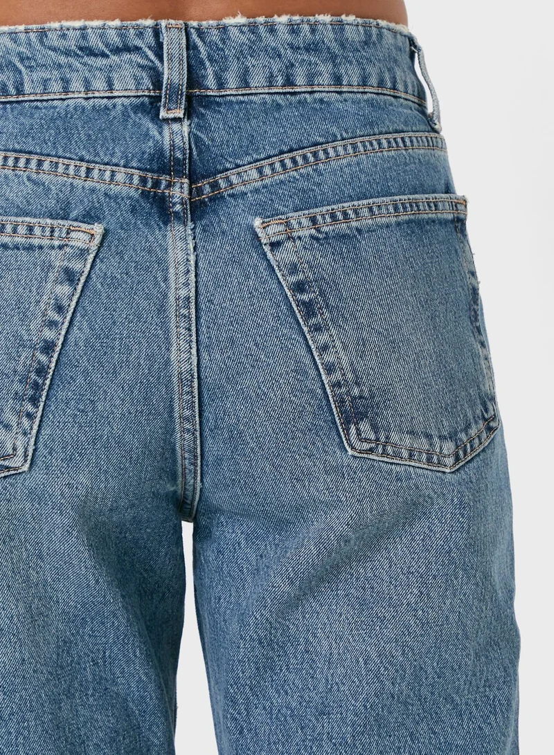 TOPSHOP High Waist Straight Jeans