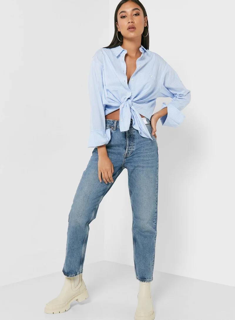 TOPSHOP High Waist Straight Jeans
