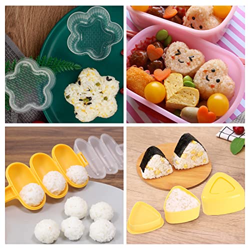 Machomby 10pcs Cute Onigiri DIY Rice Ball Molds - Animal Decorating, Triangle Shapes, Bento Sushi Maker Tool - Image 4