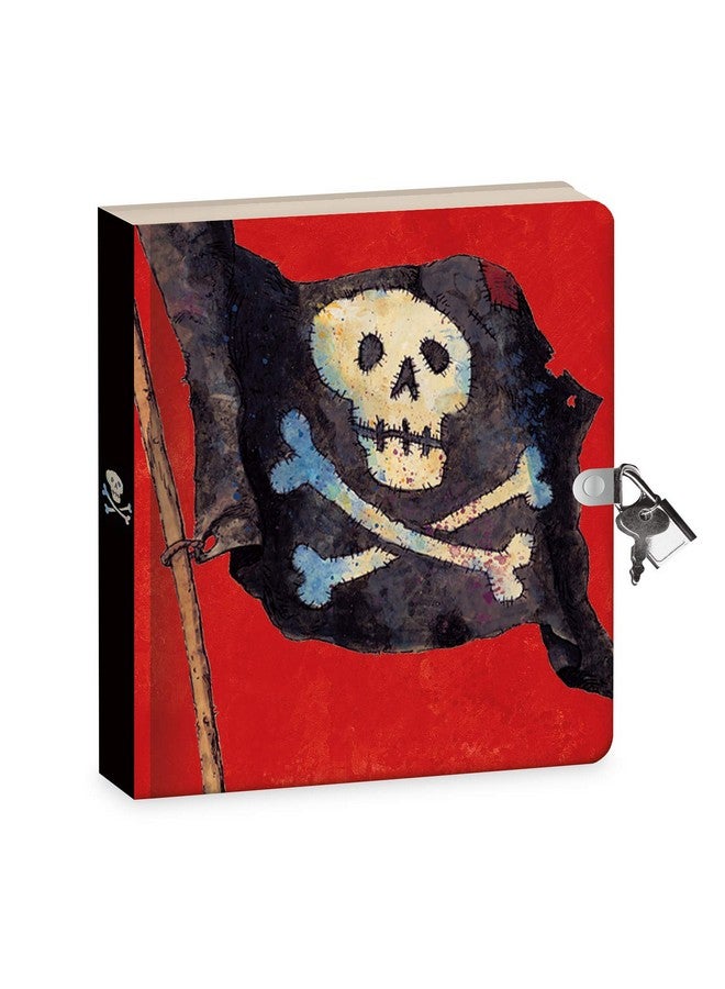Peaceable Kingdom Pirates 6.25" Lock and Key, Lined Page Diary for Kids - Image 1