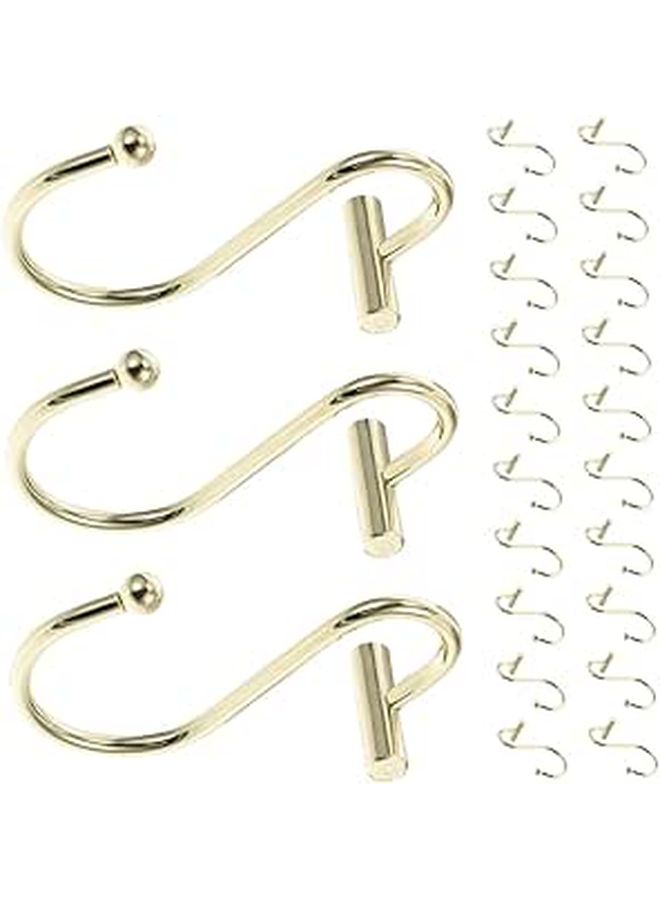 24 Pack Shower Curtain Hooks Lightweight For Easy Sliding - Image 1